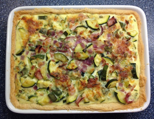 Courgette flan